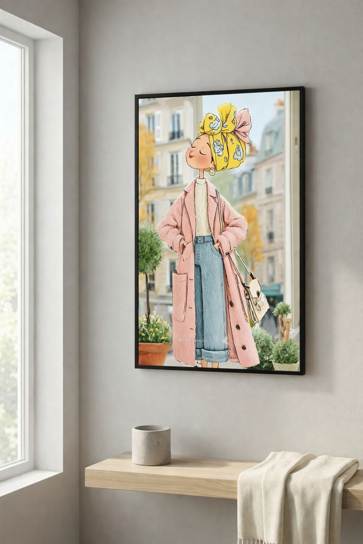 Elegant City Girl Canvas Art