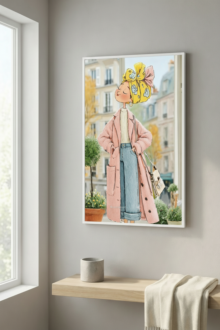 Elegant City Girl Canvas Art