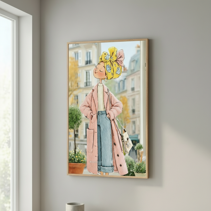 Elegant City Girl Canvas Art