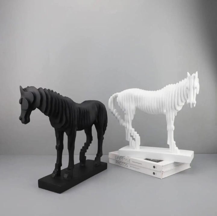 Modern Layered Horse Sculpture