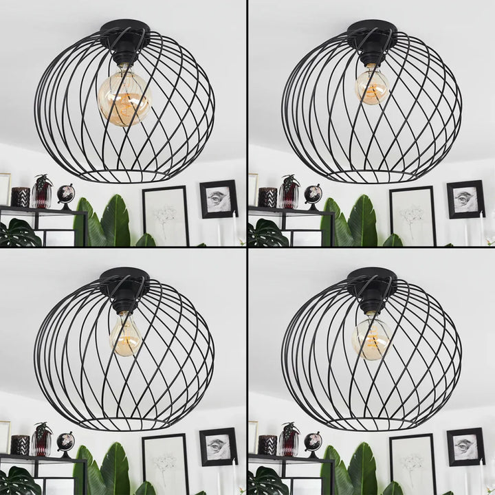 Industrial Wire Cage Ceiling Light