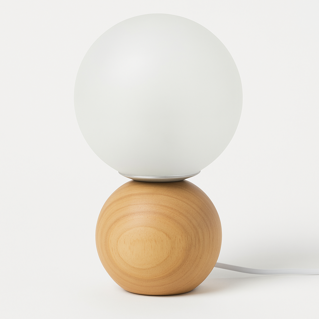 Wooden Globe Table Lamp