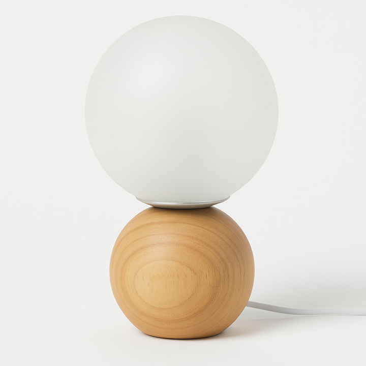 Wooden Globe Table Lamp