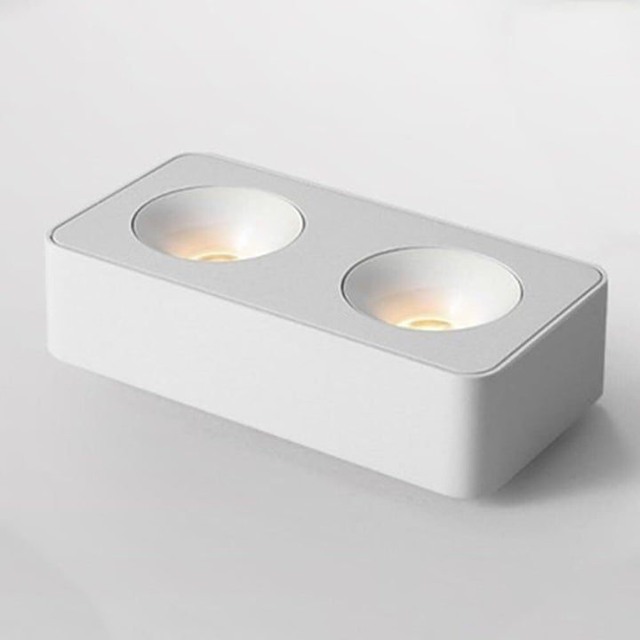 Modern Black Rectangular Dual Spotlight Fixture