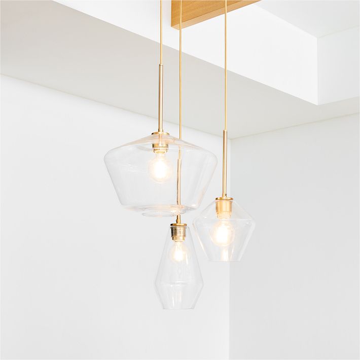 Modern Multi-Light Pendant with Opal Glass Shades