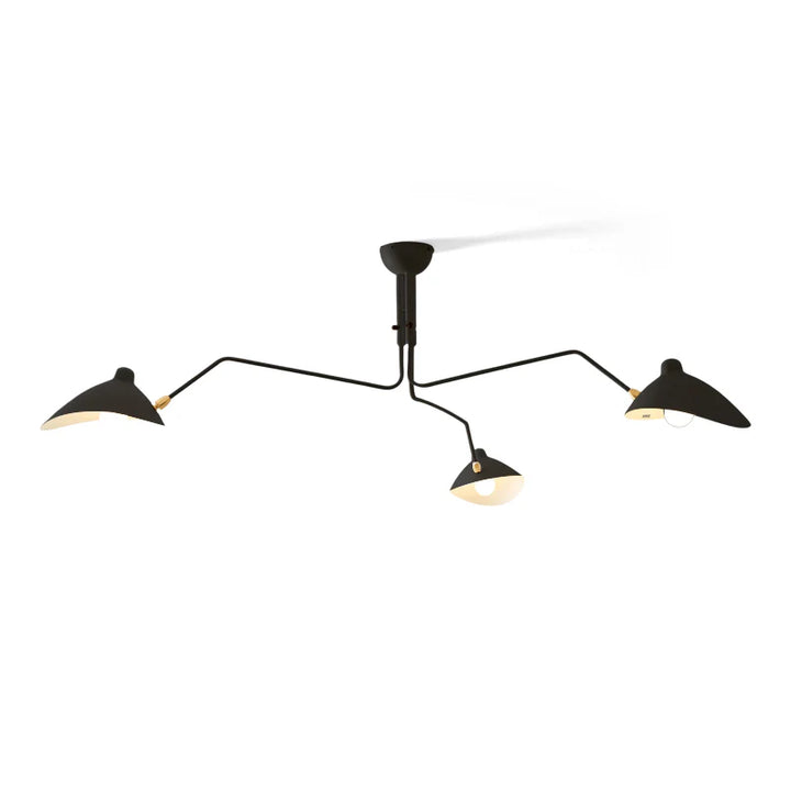 Modern Black Adjustable Chandelier with Sleek Design