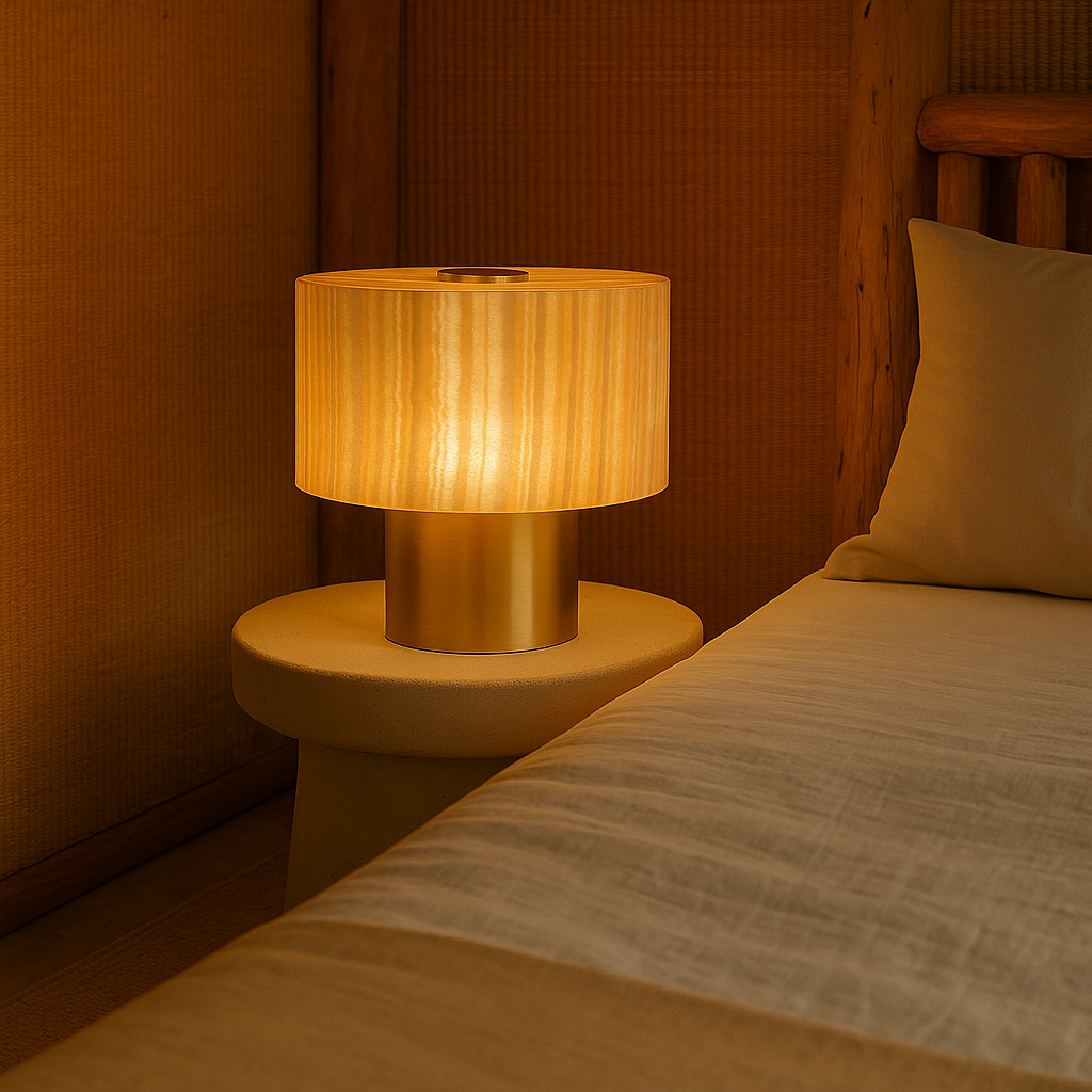 Alabaster and Gold Table Lamp