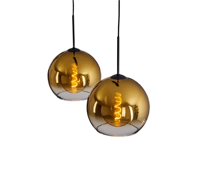 Modern Gold Glass Pendant Light