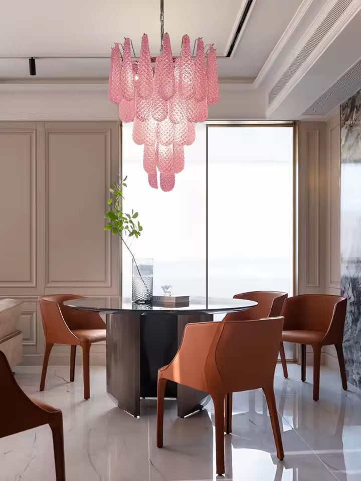 Pink Morano Chandelier