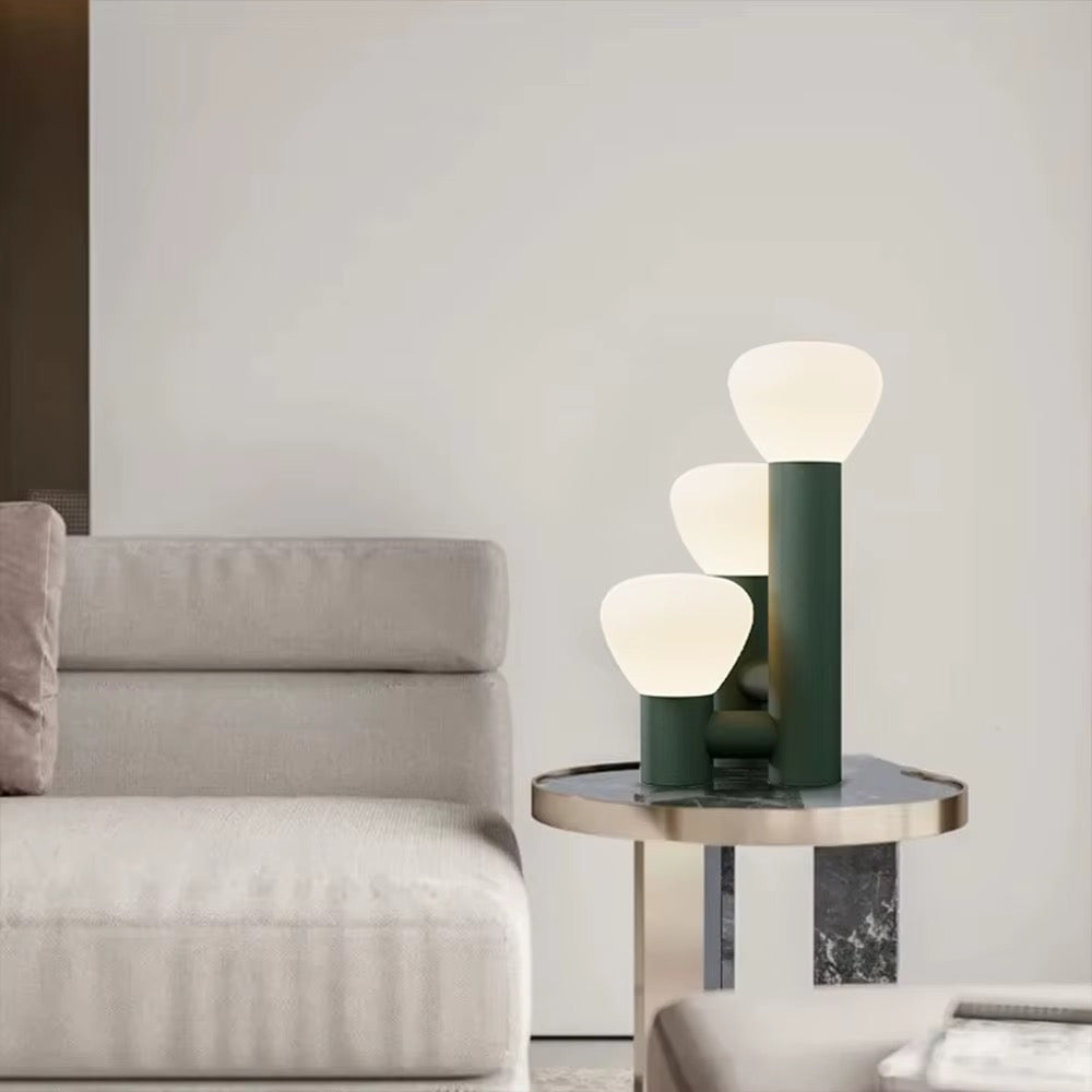 Sculptural Three-Globe Table Lamp