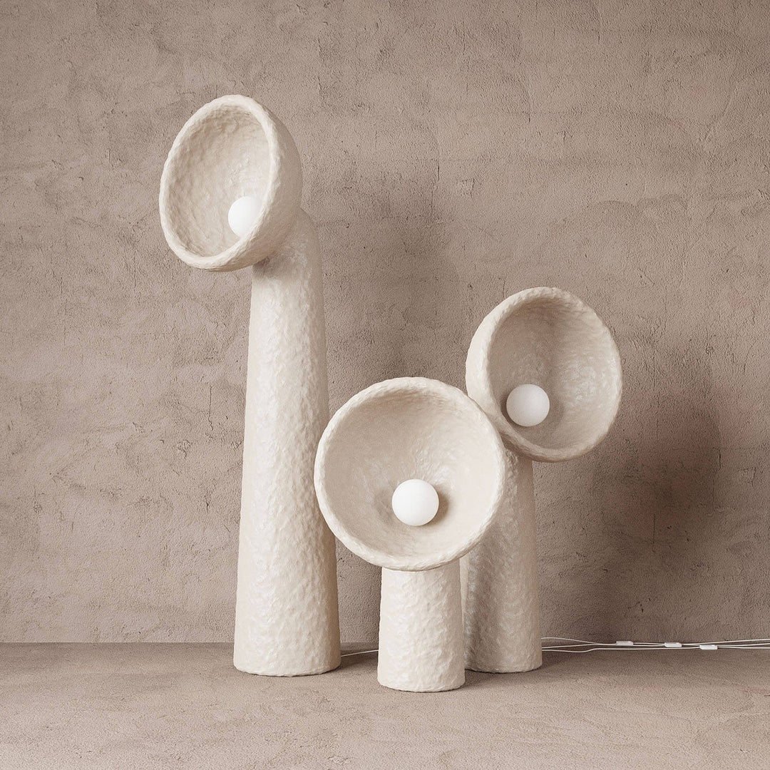 Sculptural White Floor Lamp