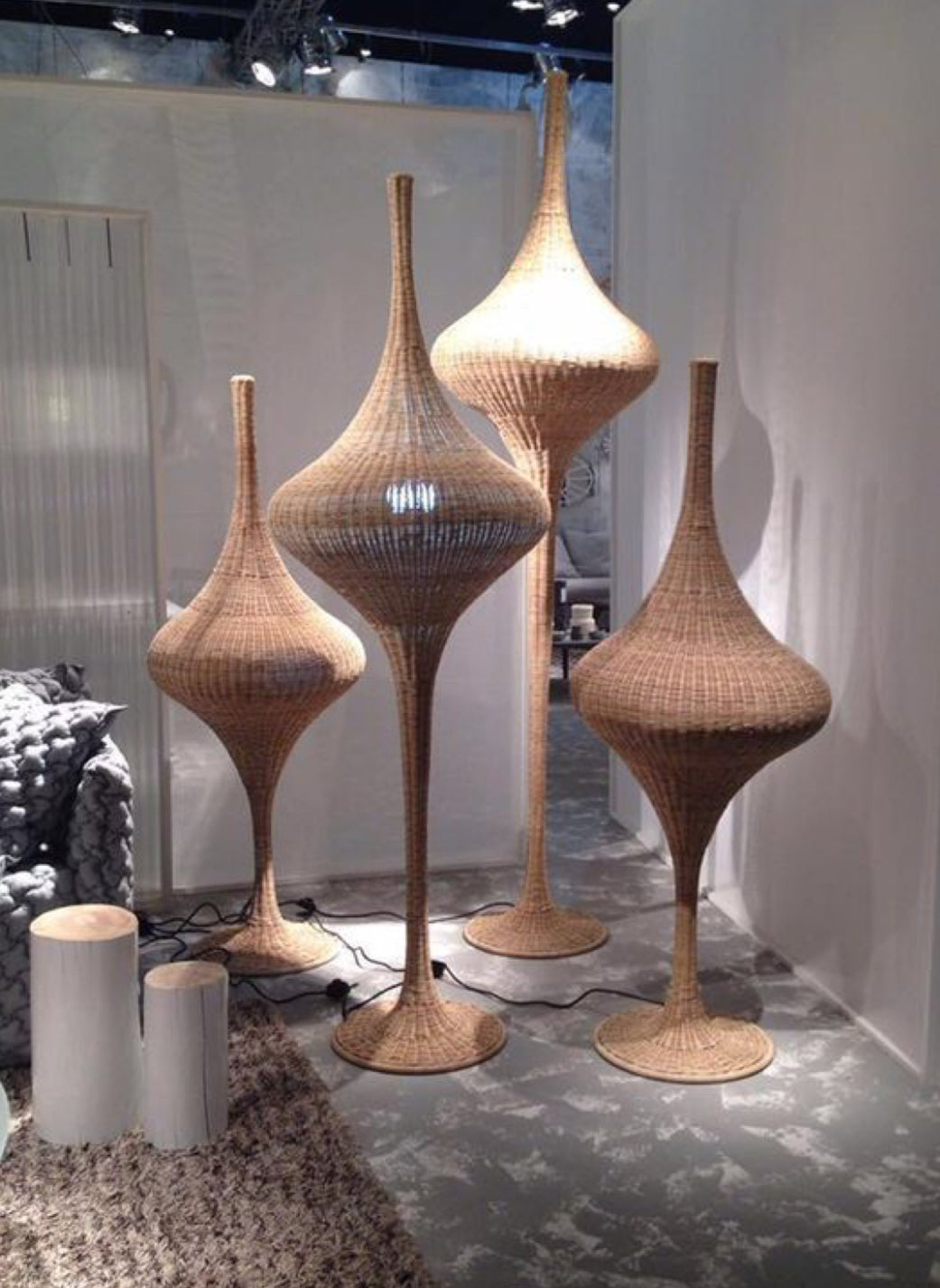 Rustic Woven Natural Floor Lamp