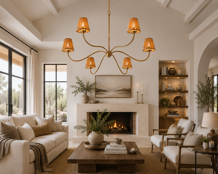 Minimalist Sprawling Chandelier for Living Room
