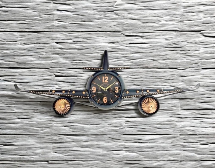 Industrial Gauge-Style Round Wall Clock