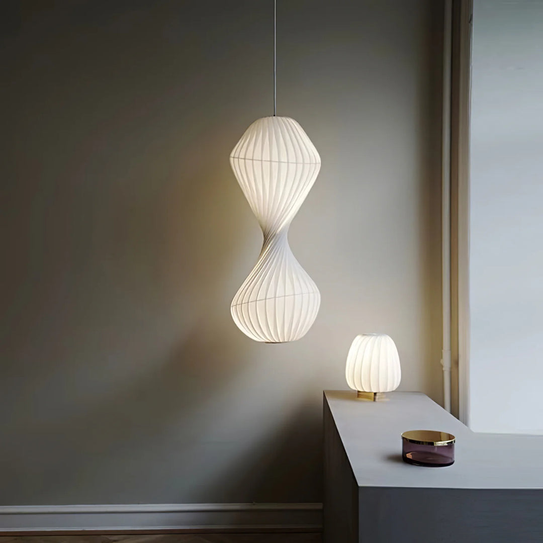 Modern TWIST Sculptural Pendant & floor Light