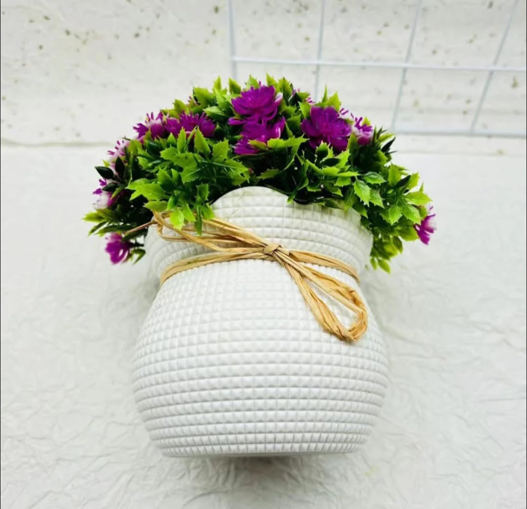Artificial Flower Pots Set of 4 different colors