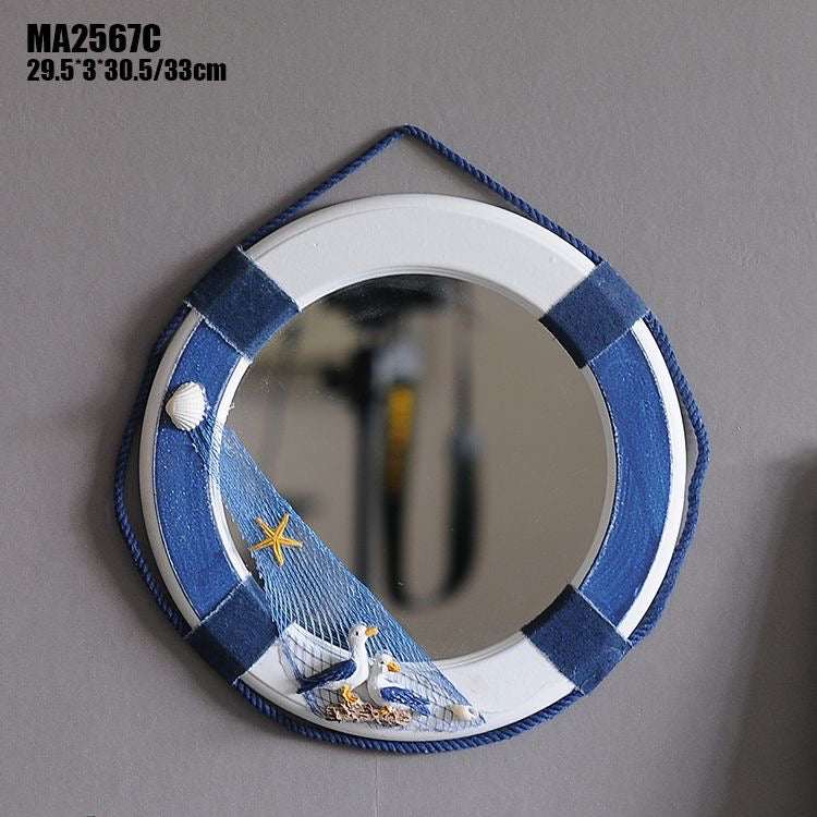 Lifebuoy Mirror with Seagull Detail