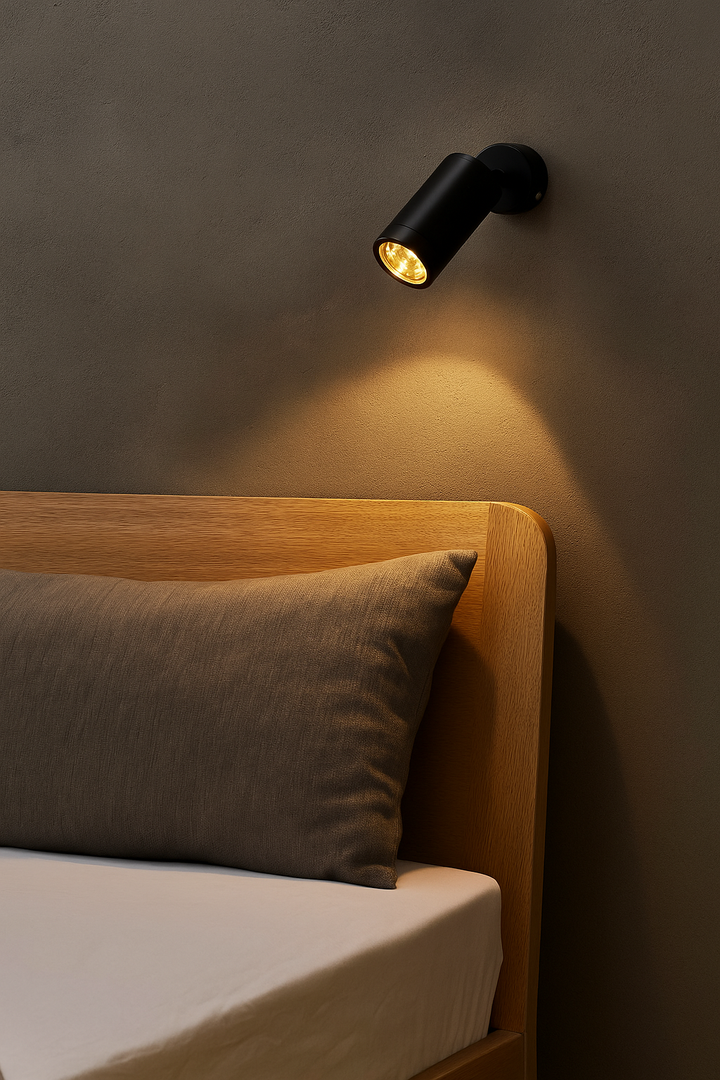 Modern Adjustable Black Wall Spotlight