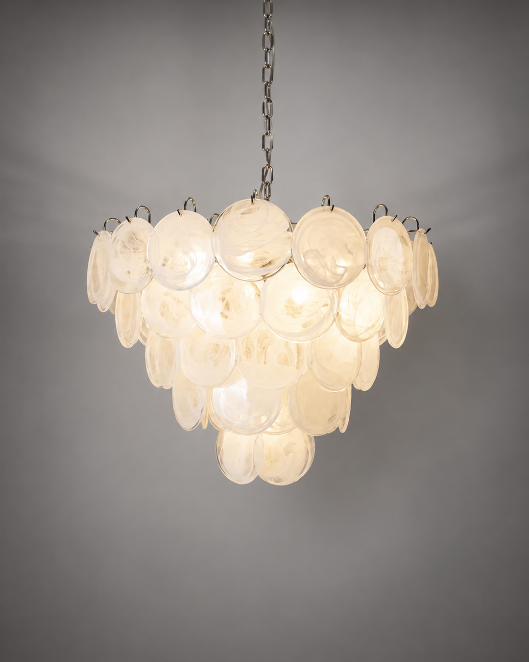 White Glass Chandelier