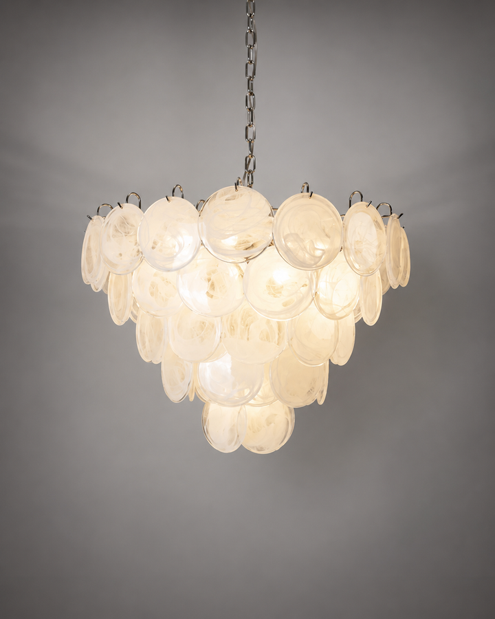 White Glass Chandelier