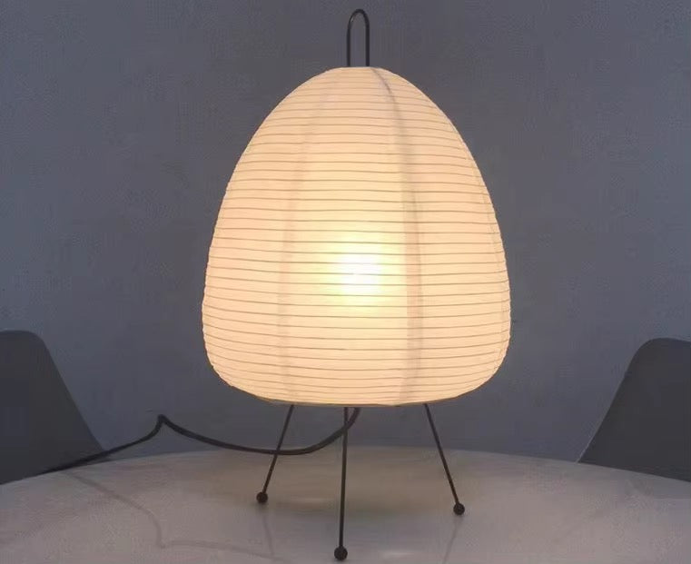 Round Warm White Paper Lantern Table Lamp