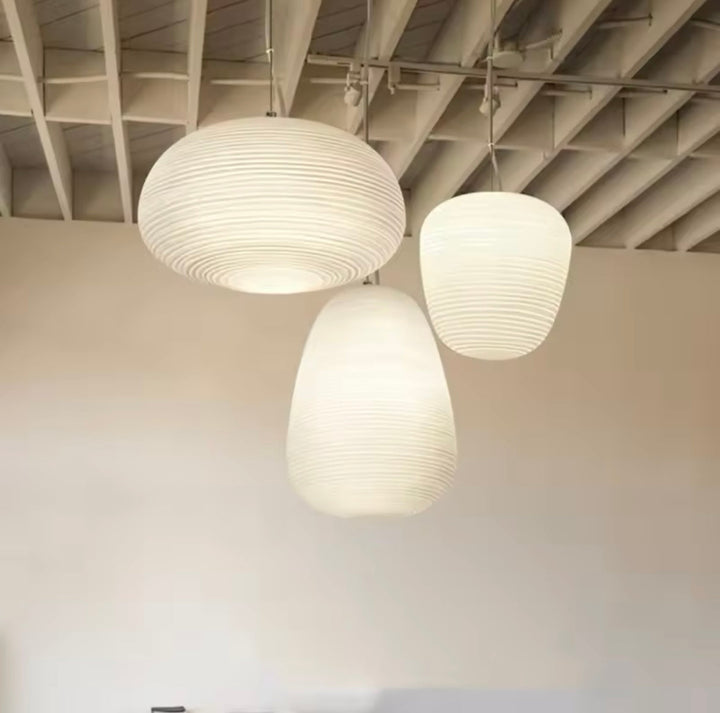 Modern Pendant Lights Set with Soft White Shades