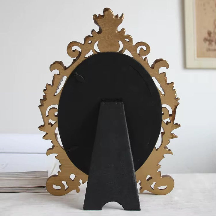 Vintage Ornate Gold Oval Photo Frame