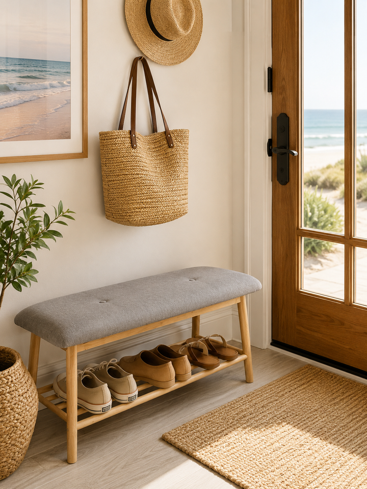 Bamboo Shoe Storage Bench
