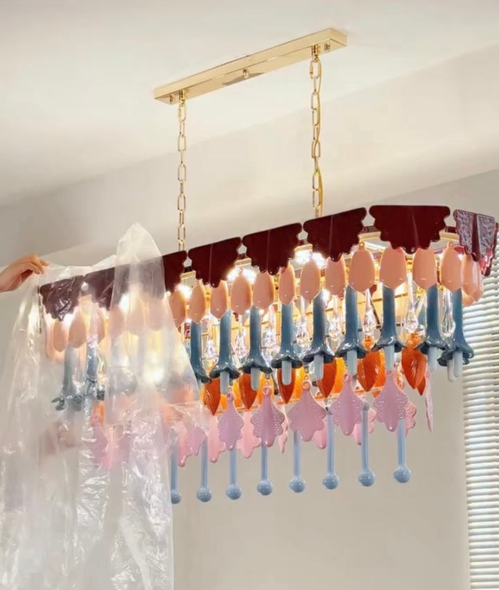 Bohemian Ceramic Tassel Chandelier