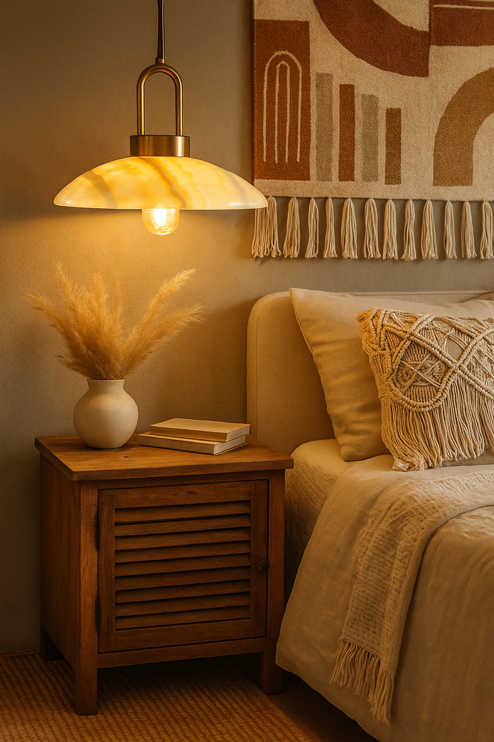 Warm Alabaster Pendant Light