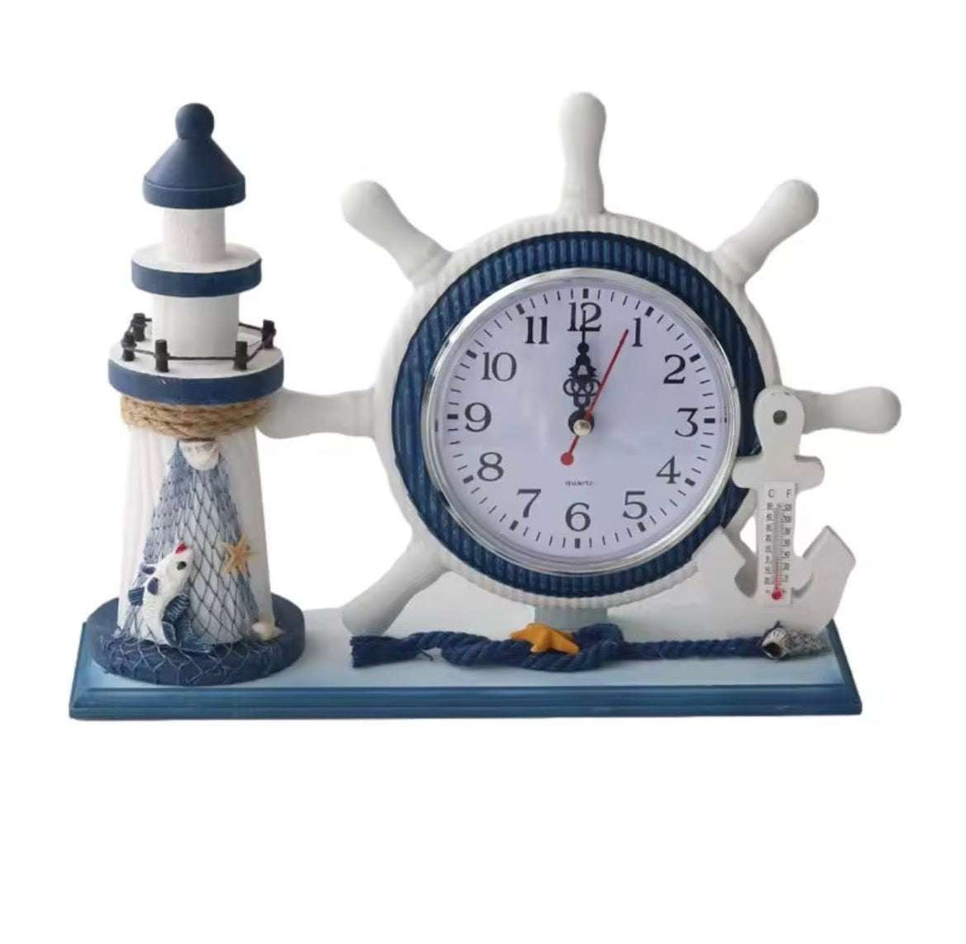 Nautical Table Clock Set