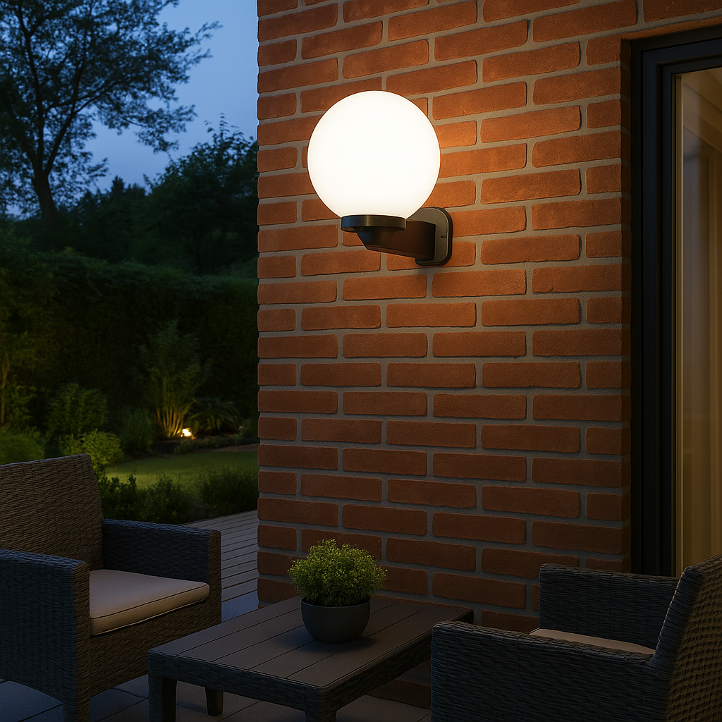 Modern Globe Wall Light for Outdoor Facades