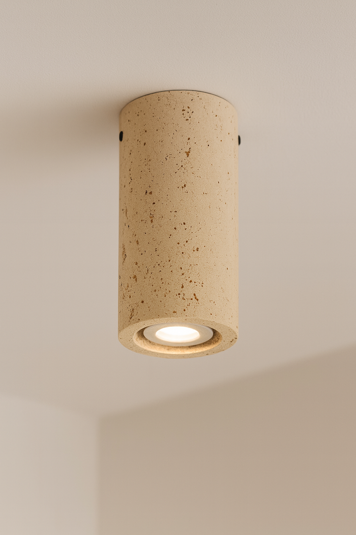 Stone-Textured Ceiling Spotlight