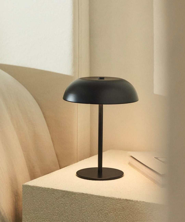 Mushroom head brass or Black  rechargeable Dimmable Table Lamp