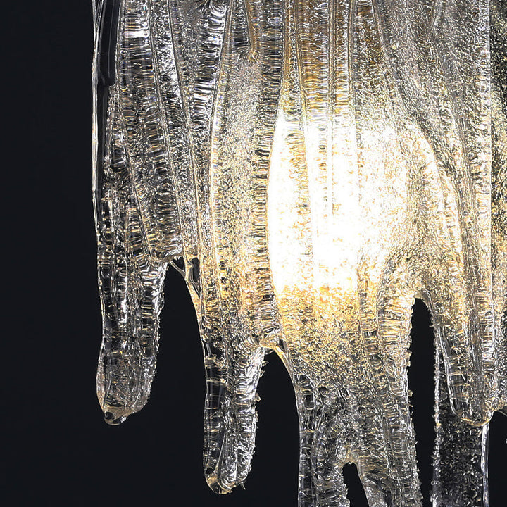 Gold-Tone Crystal Cascade Pendant Light