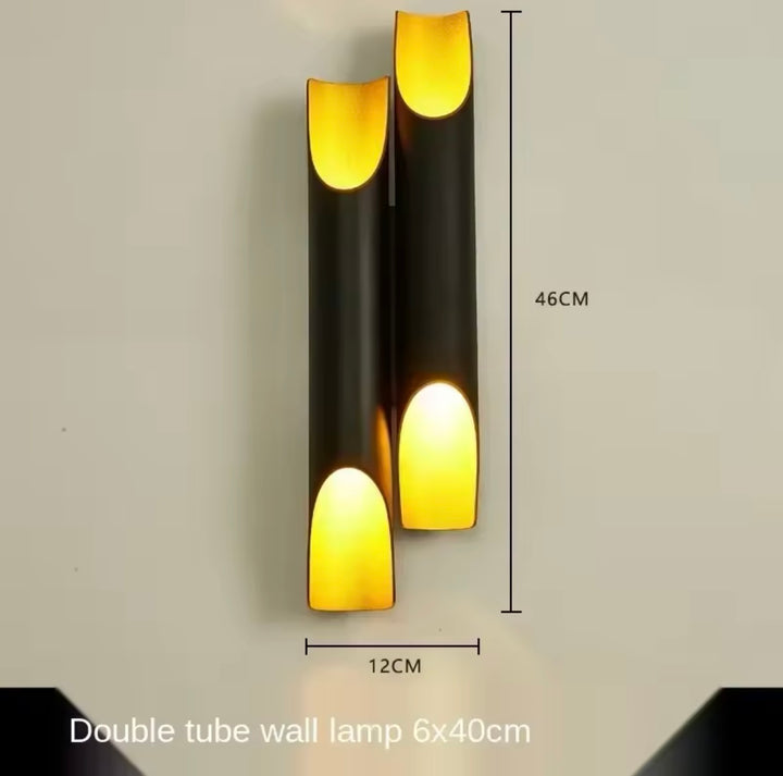 Modern Wall Sconce with Gold Accents