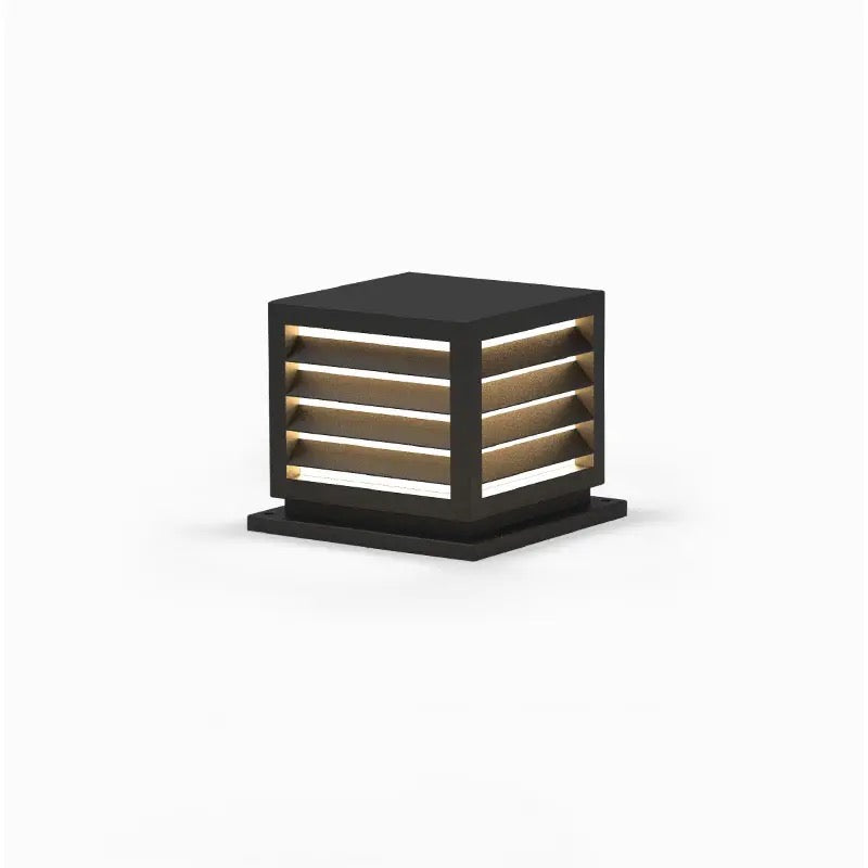 Modern Outdoor Cube Bollard Light