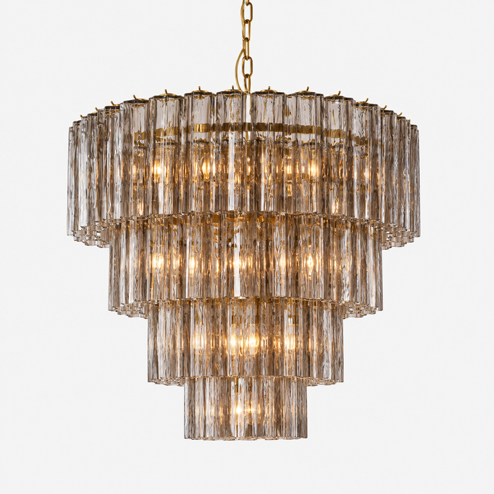 Luxury Tiered Smoked Glass Chandelier