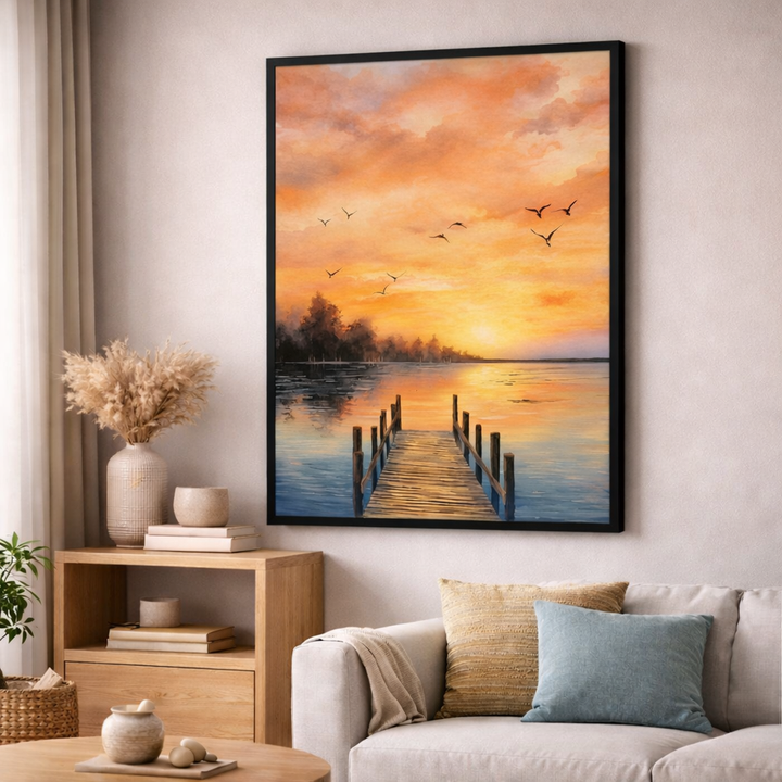 Golden Horizon Pier Framed