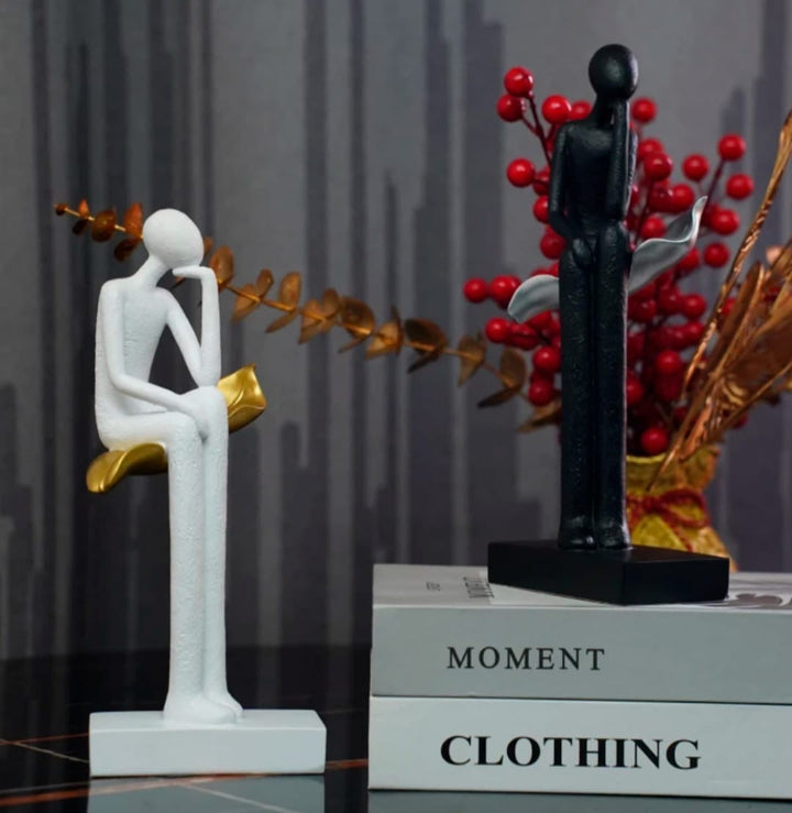 Abstract Thinking Figure Sculpture