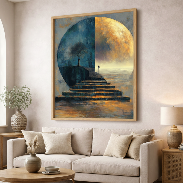 Surreal Moon Path Canvas