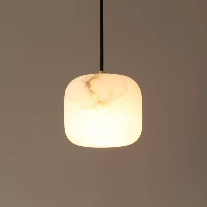 Soft Alabaster Glow Pendant Light