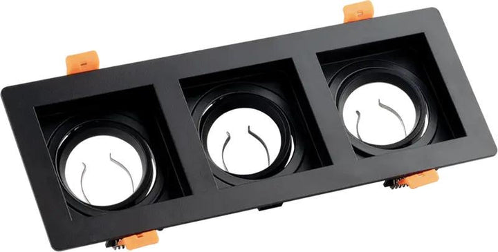 Triple Recessed Ceiling Downlight Frame Aluminum