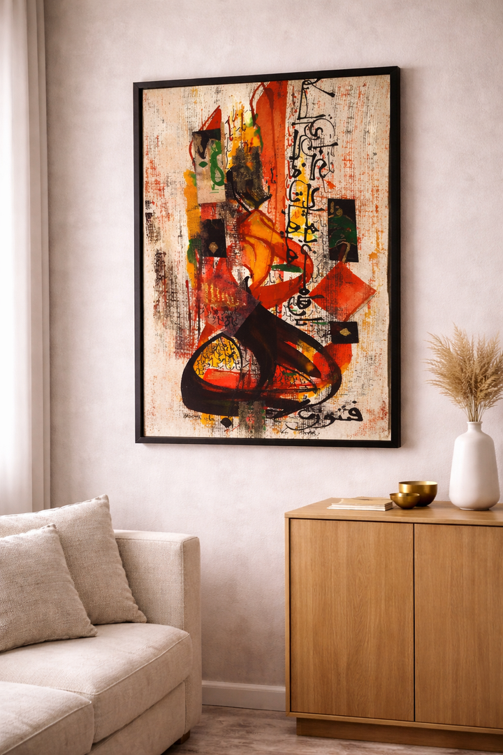 Abstract Arabic Calligraphy Canvas