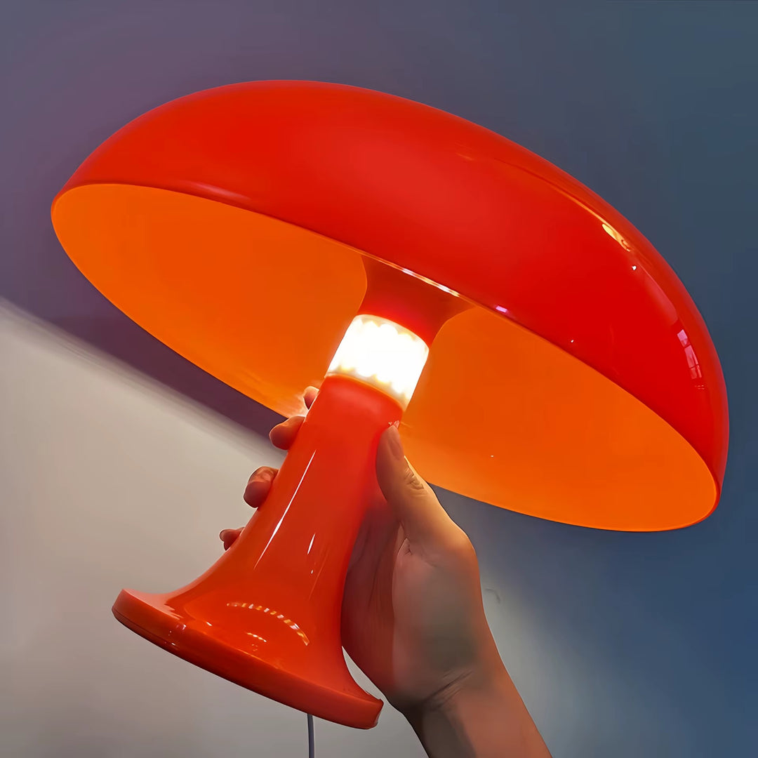 Modern Orange Mushroom Table Lamp