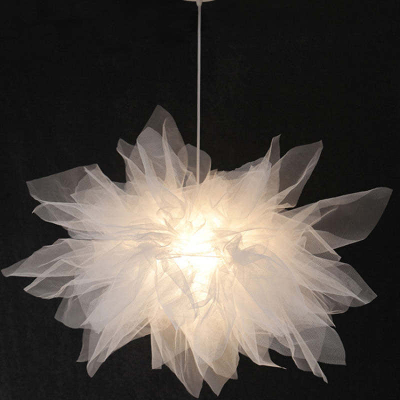 Modern Pendant Light with Artistic Tulle Shade