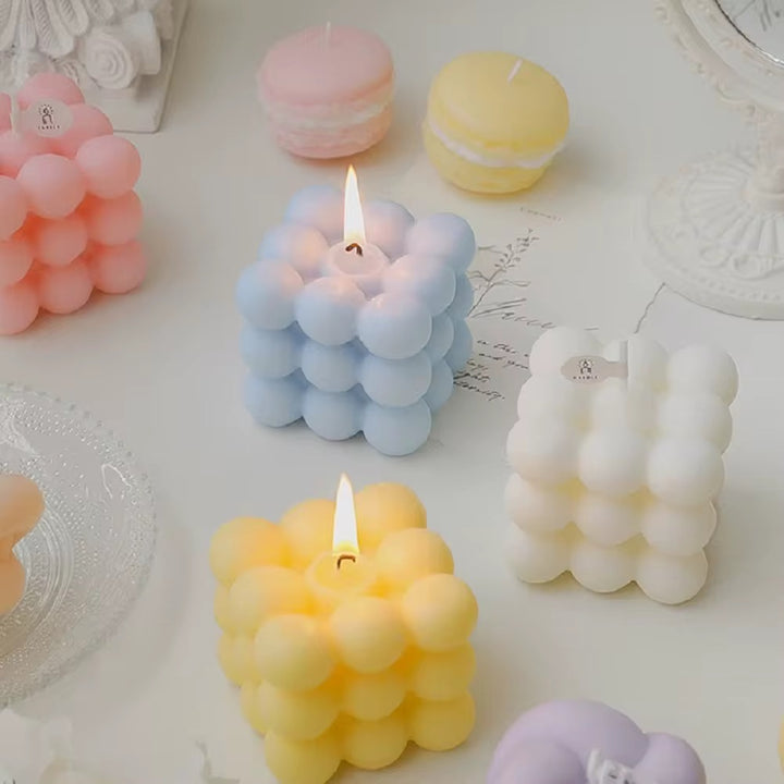 Handmade Bubble Cube Candle pack of 12