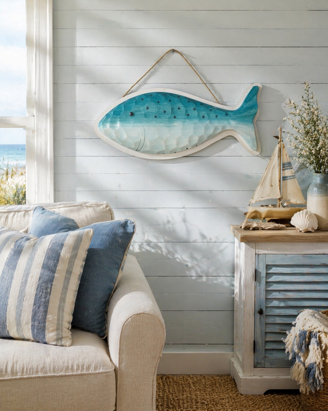 Wooden Fish Wall Decor