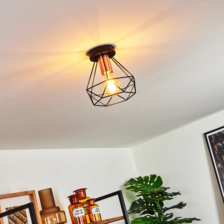 Industrial Geometric Ceiling Light