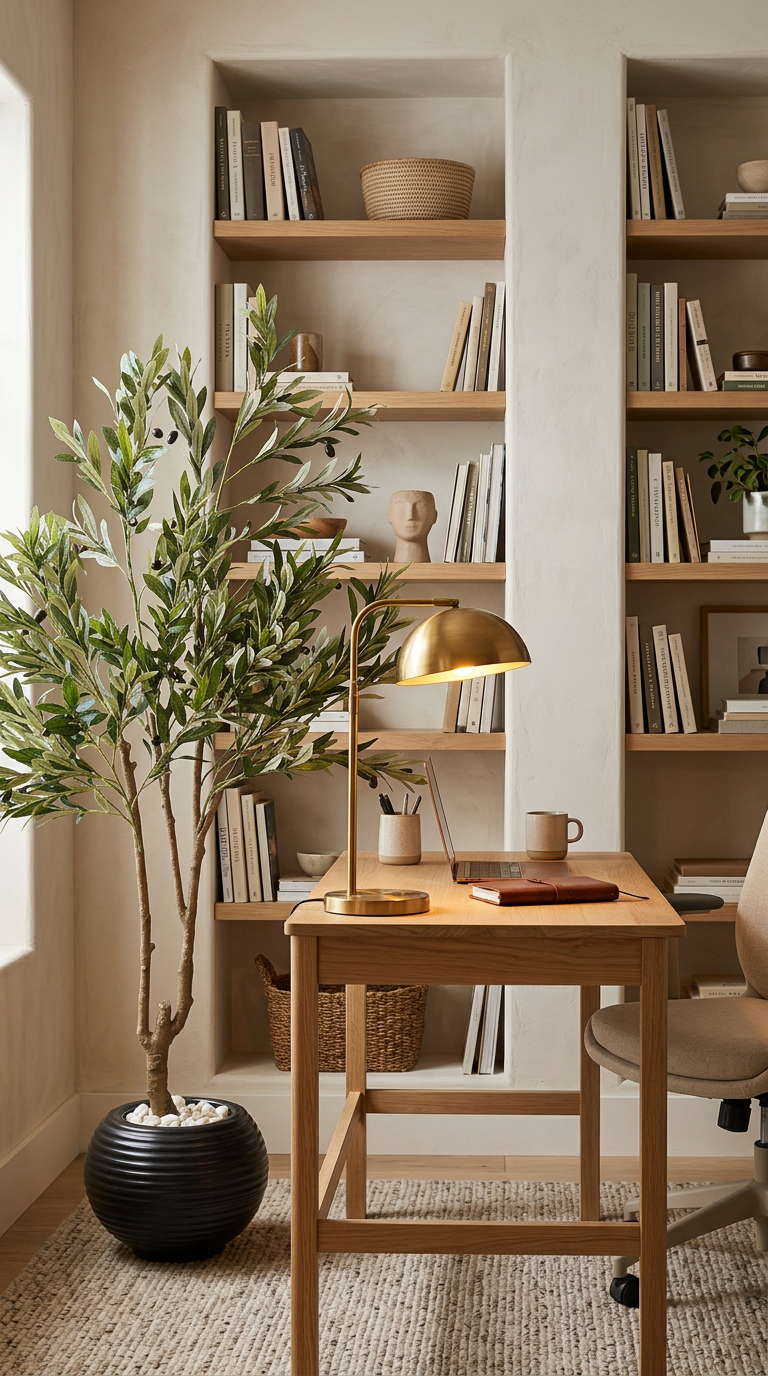Artificial Olive Tree With Black Pot